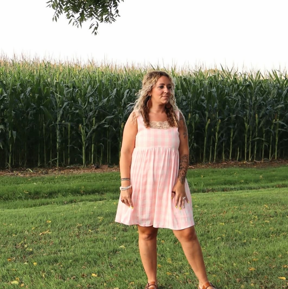 Pink Checkered Dress